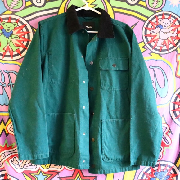 vans drill chore coat green